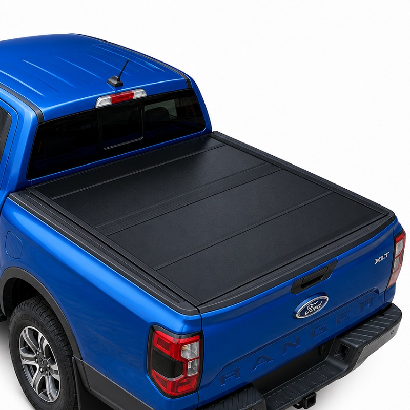 Matalaprofiilinen kova nelitaittuva Tonneau-suojus Ford Rangerille