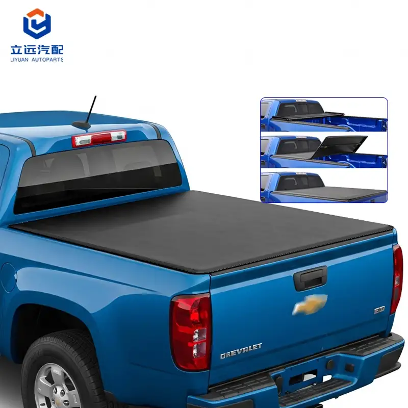 Pehmeä Vinyyli Tri-Fold Tonneau Cover GMC Chevrolet